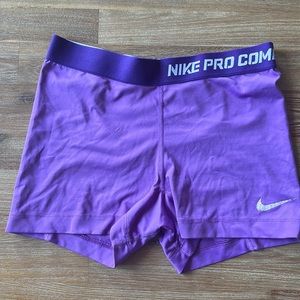 Nike Pro Combat Dri Fit Lavendar Spandex - size M